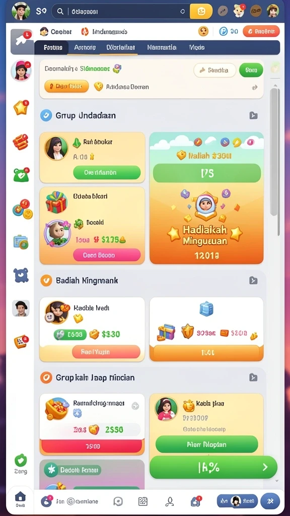 Pengguna sedang menikmati permainan slot yang seru.