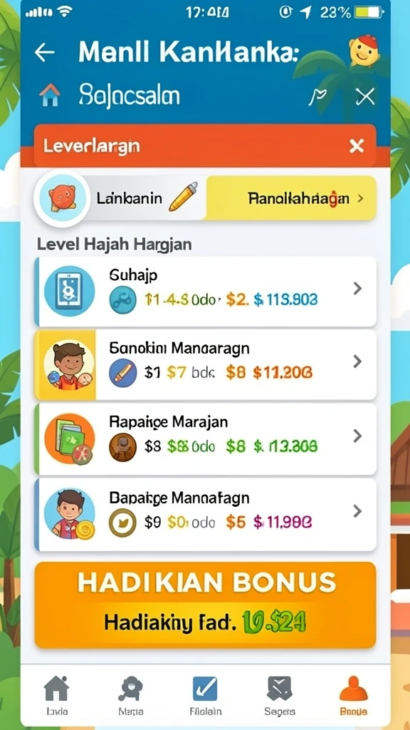 Tantangan menarik di setiap level yang harus diselesaikan.