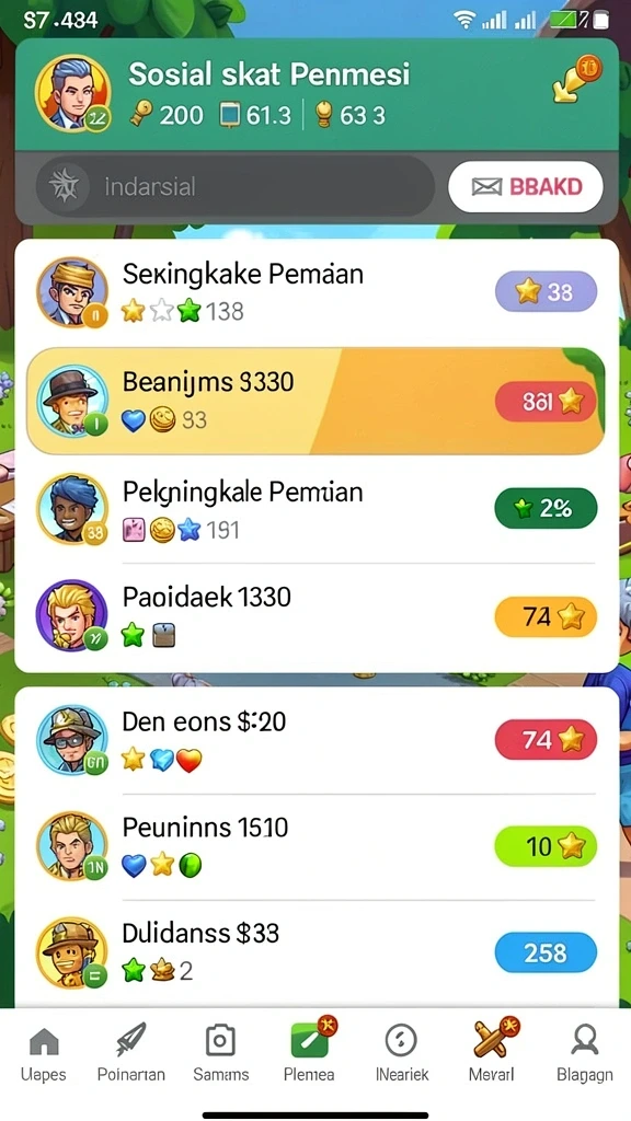 Sistem reward yang memotivasi pemain untuk terus bermain.