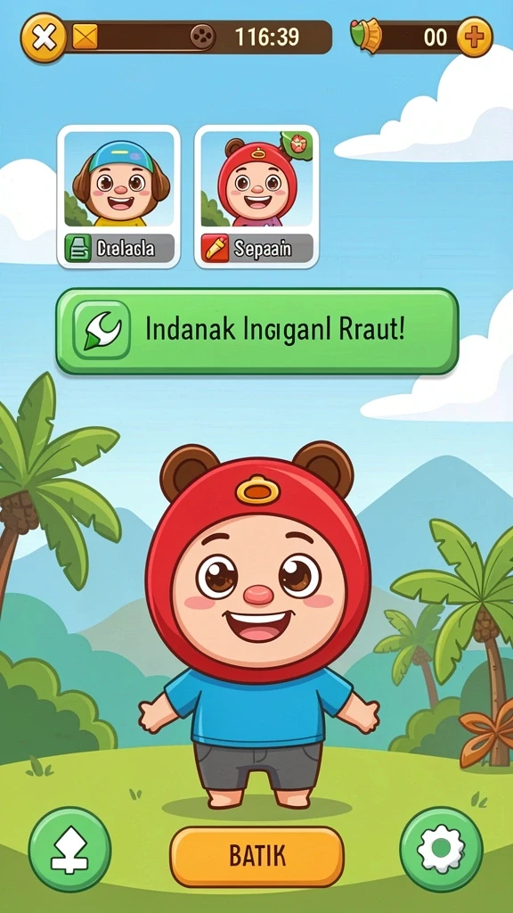 Tampilan awal BOS01 yang menarik dan informatif.