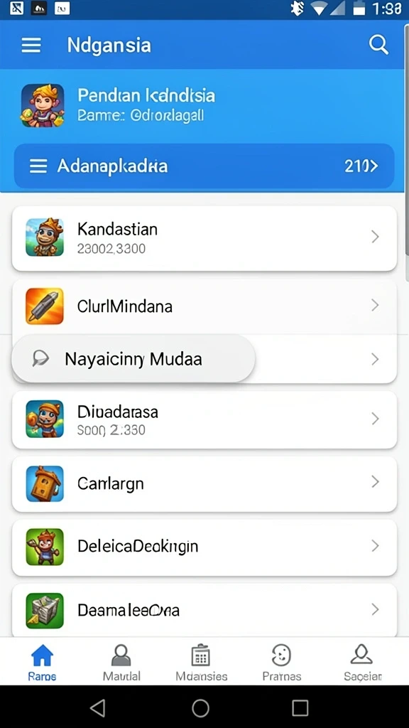 Tampilan awal aplikasi BOS777 yang menarik dan user-friendly.