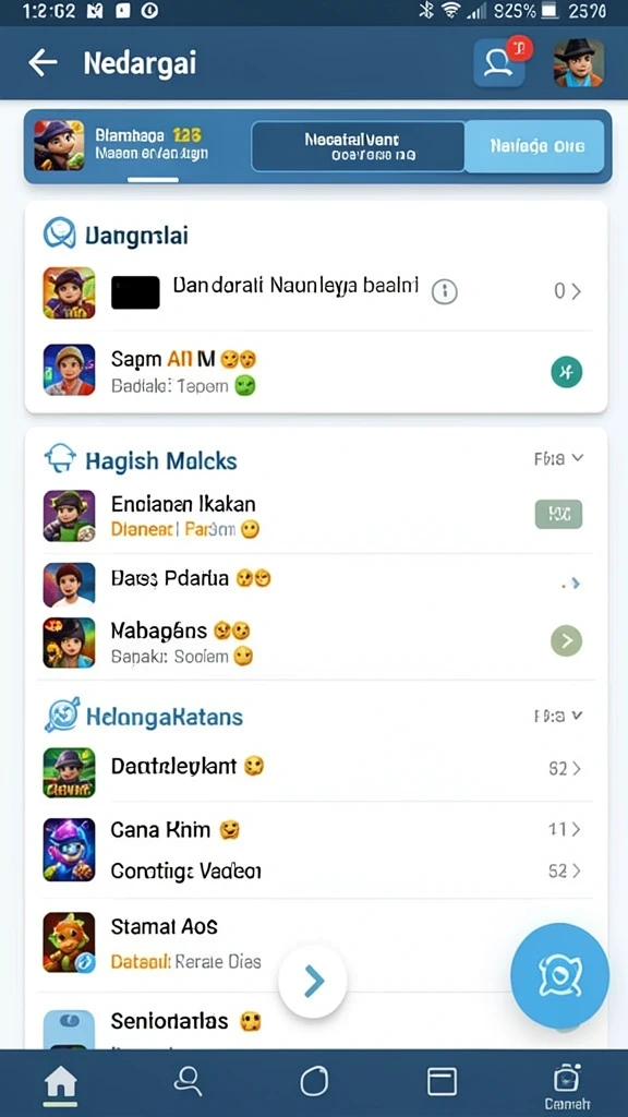 Fitur sosial untuk berinteraksi dengan pemain lain.