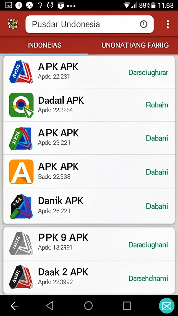 Menu karakter dengan berbagai pilihan menarik.