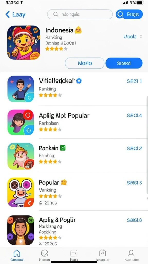 Tampilan menu utama yang menarik dan mudah dinavigasi.