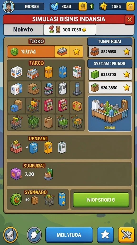 Tampilan antarmuka utama game yang menarik.