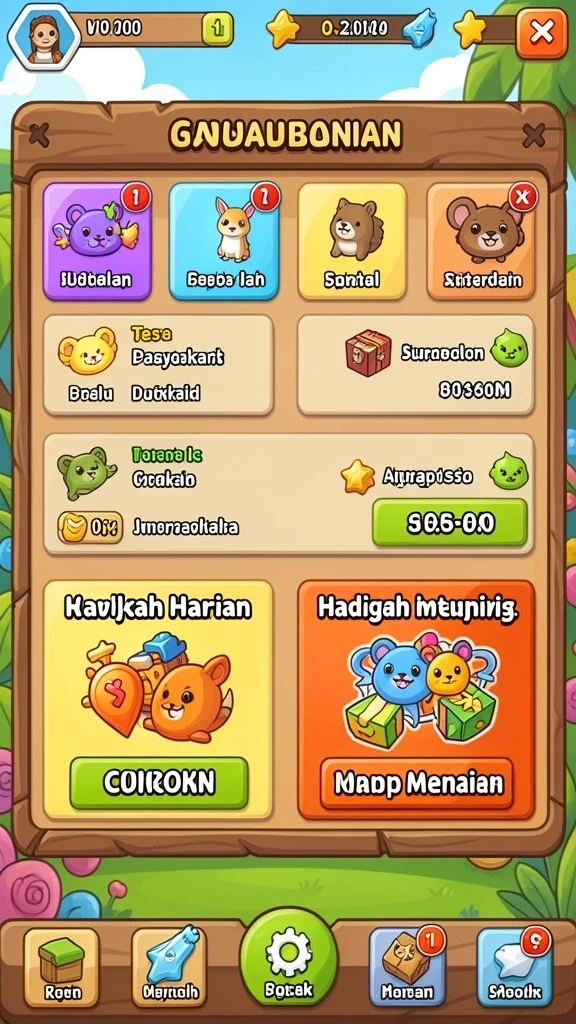 Tampilan antarmuka yang menawan dan menarik.