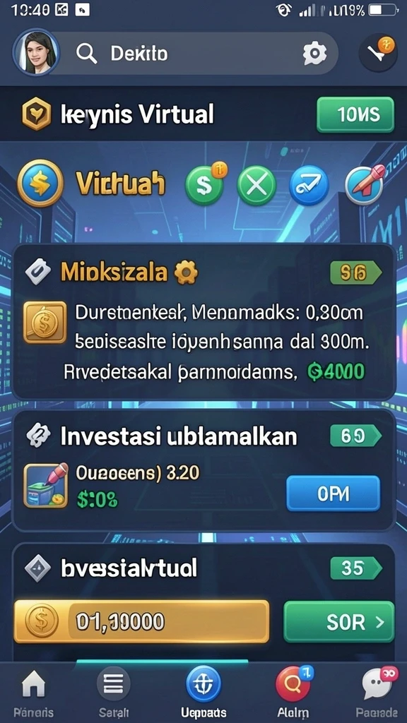 Menu yang intuitif dan mudah diakses oleh semua pemain.