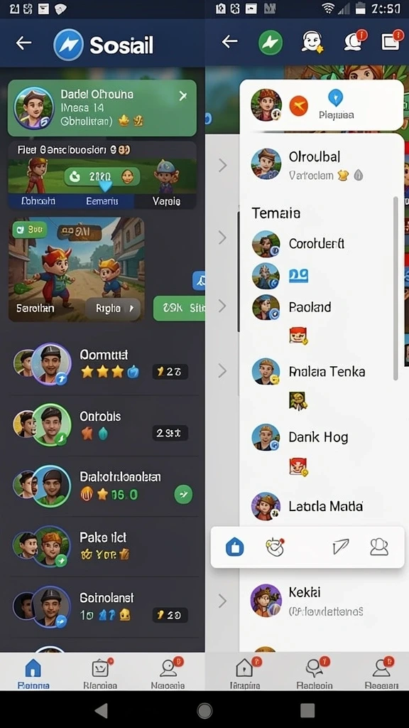 Karakter unik yang dapat dimainkan.