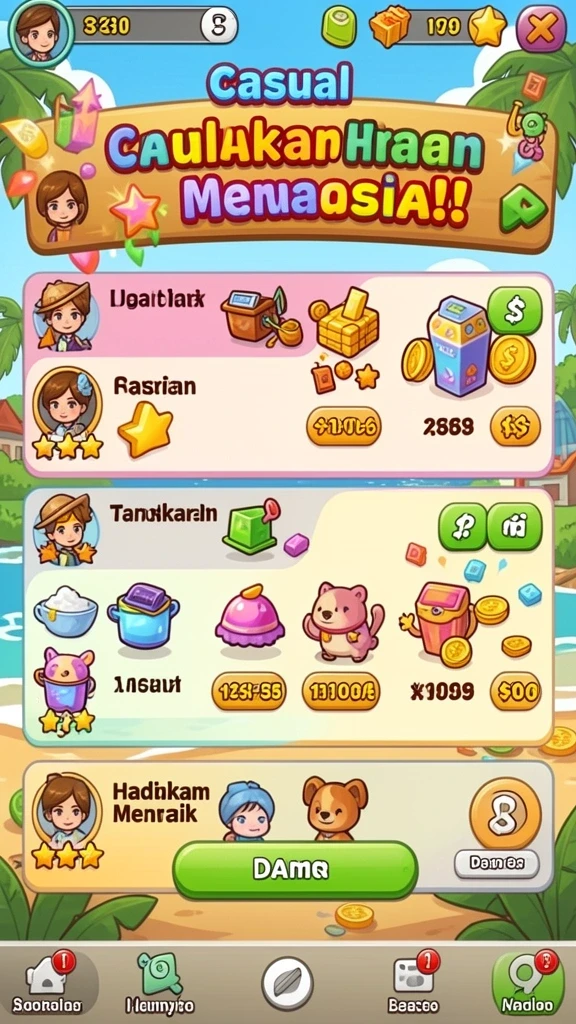 Mode permainan yang bervariasi untuk pengalaman bermain yang seru.