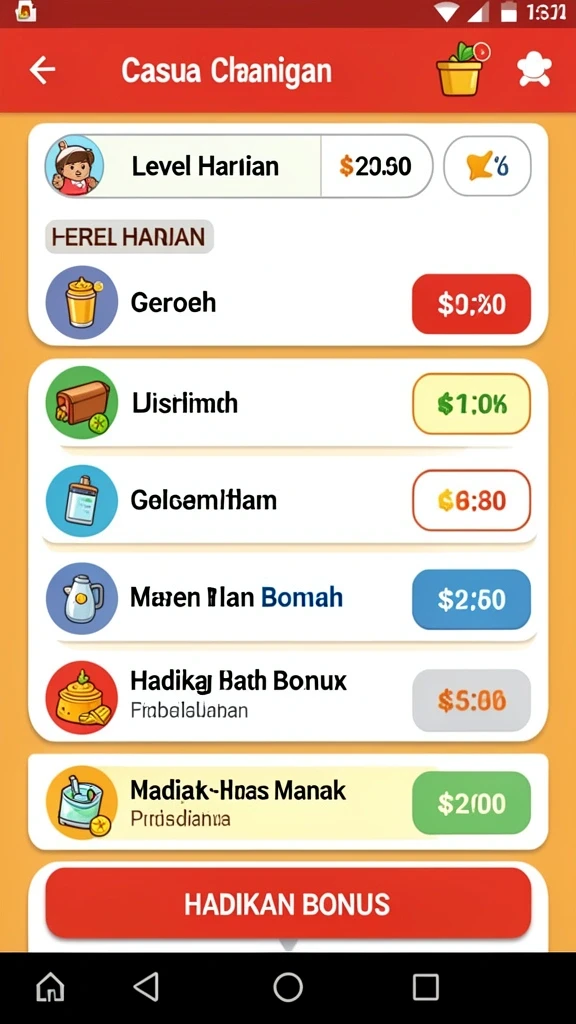 Tampilan awal yang menarik dan user-friendly.