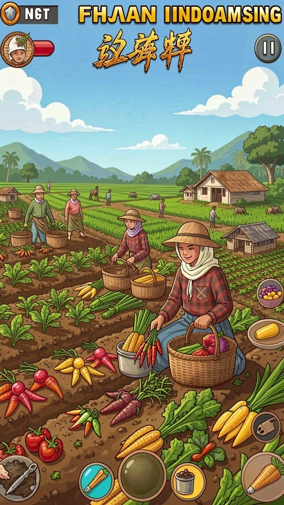 Tampilan permainan yang menarik dan penuh warna.