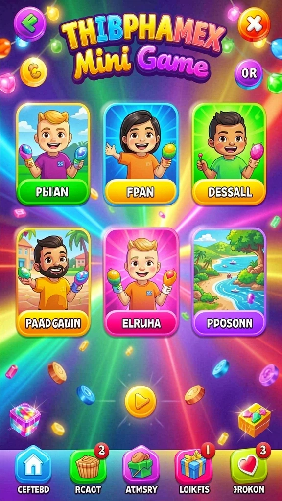 Tampilan utama dengan karakter siap bertarung.