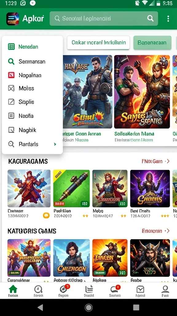 Tampilan antarmuka permainan yang menarik dan user-friendly.