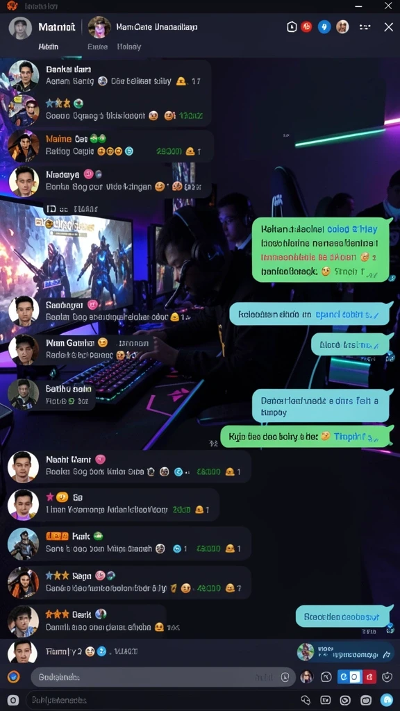 Kompetisi seru dengan teman-teman online.