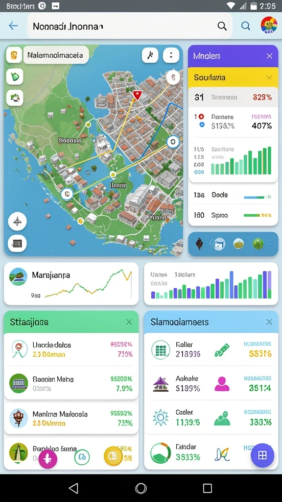 Tampilan level pertama yang penuh warna dan menarik.