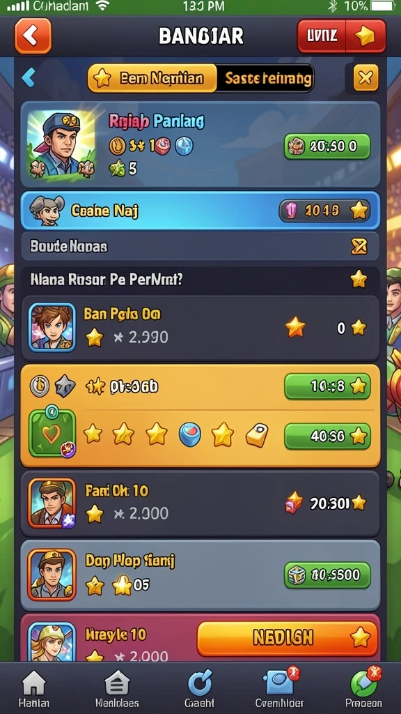 Screenshot menampilkan alat strategis yang dapat digunakan dalam game.